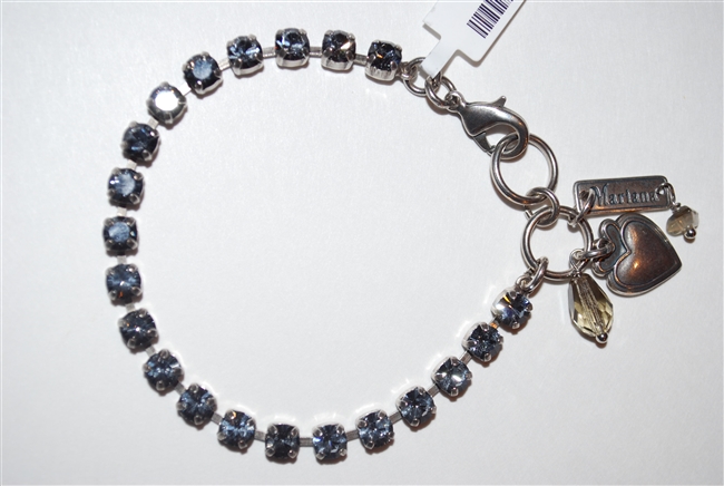 Mariana 8" Silver Night Tennis Bracelet .925 Silver Plated