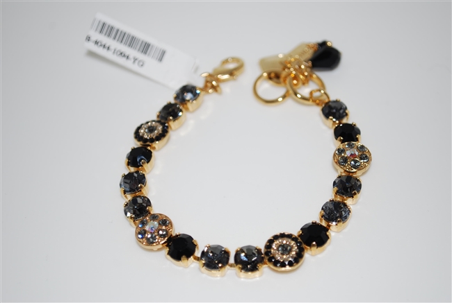 Mariana 8" Statement Bracelet from the Adeline Collection with Swarovski Crystal and Yellow Gold Plated