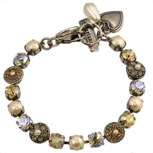 Mariana 8" Statement Bracelet from the Champagne and Caviar Collection with Swarovski Crystals and .925 Silver Plated