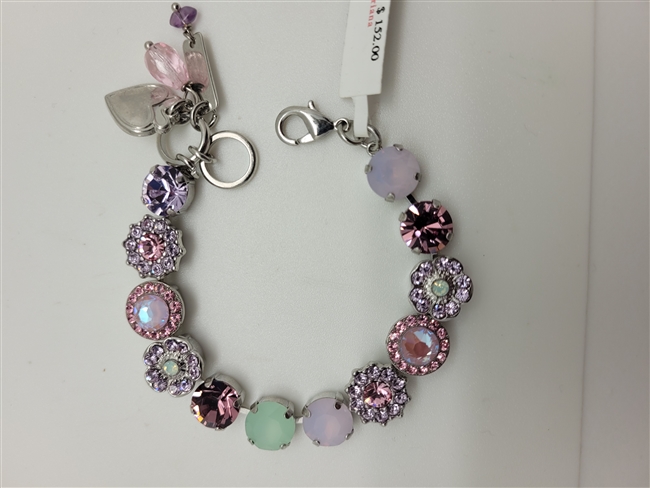 Mariana Statement Bracelet from the Lavender Collection with Rhodium Plated