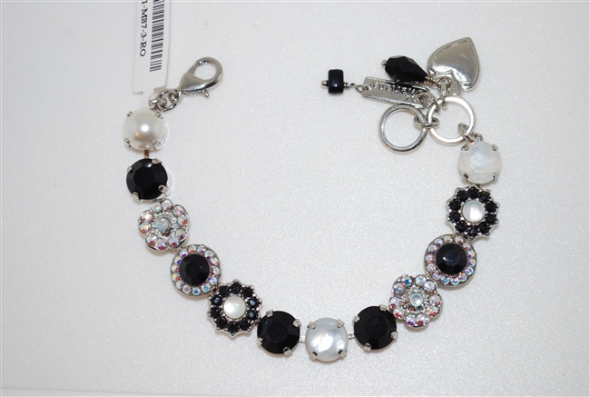 Mariana 8" Statement Bracelet from the Blizzard Collection with Swarovski Crystals and Rhodium Plated