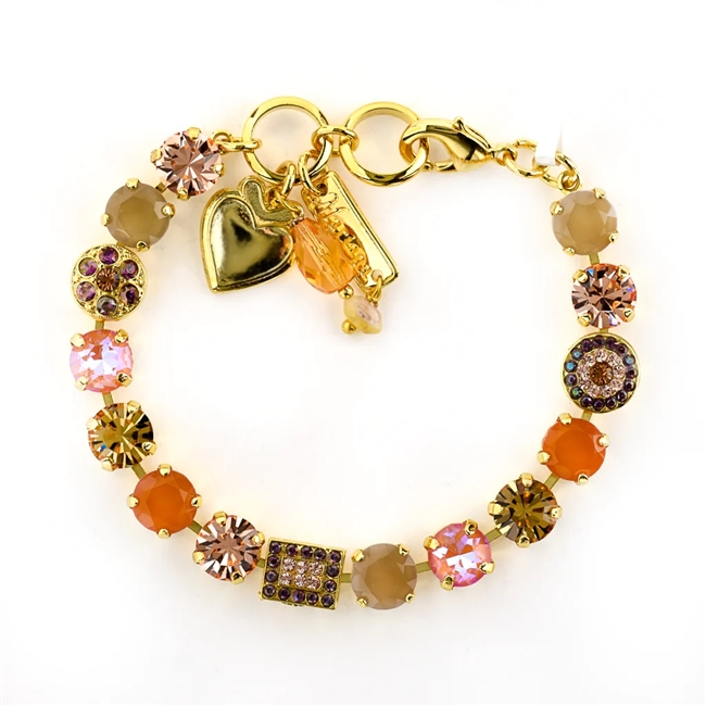 Mariana 8" Statement Bracelet from the Desert Flower Collection and Yellow Gold Plating