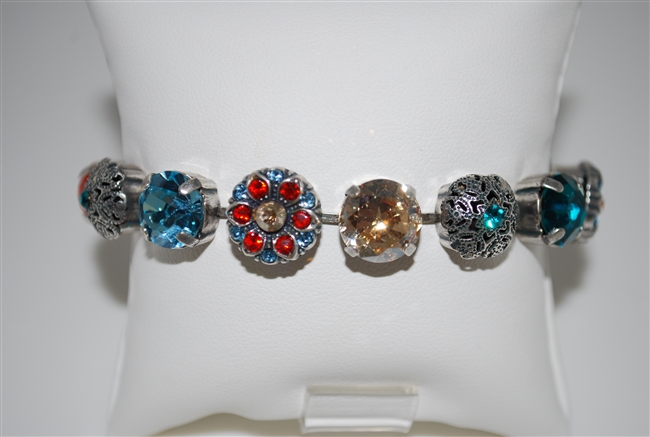 Mariana "8" Statement Bracelet from the Tinsel Collection with Swarovski Crystals and .925 Sterling Silver Plating