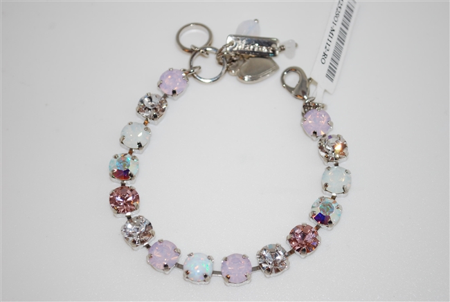Mariana "Bette" 8" Crystal Tennis Bracelet with Swarovski Crystals from the Snowflake Collection with Rhodium Plating