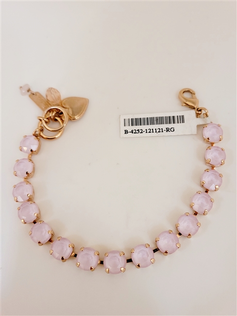 Mariana "Bette" 8" Rose Sun Kissed Tennis Bracelet with Rose Gold Plating