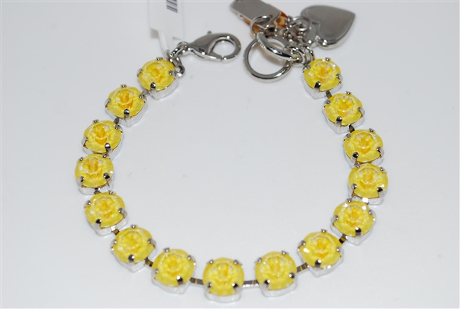 Mariana "Bette" 8" Crystal Tennis Bracelet with Sun Kissed Sunshine Swarovski Crystals from with Rhodium Plating