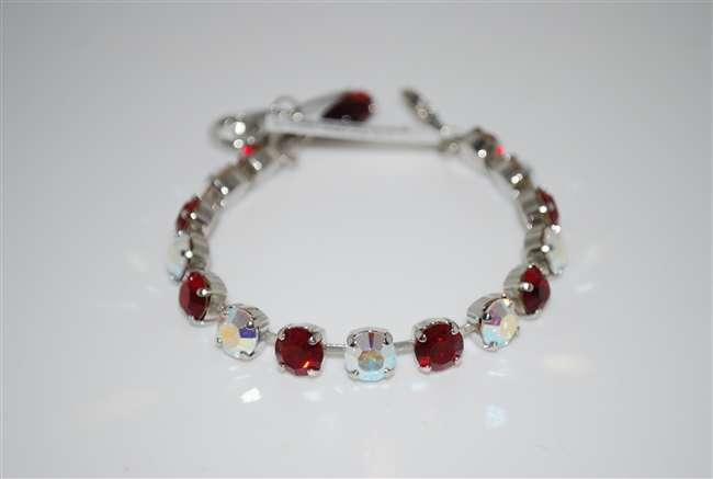 Mariana "Bette" 8" Tennis Bracelet with Swarovski Crystals and Rhodium Plated