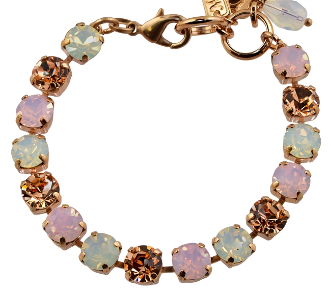 Mariana "Bette" 8" Tiara Day Collection Swarovski Crystal Tennis Bracelet Rose Gold Plated