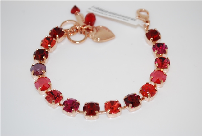 Mariana "Bette" 8" Firefly Tennis Bracelet with Swarovski Crystals and Rose Gold Plated