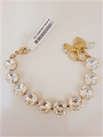 Amazing Mariana 8" Bijou Tennis Bracelet with Clear Moonlight Effects Swarovski Crystals from On A Clear Day Collection and Gold Plated