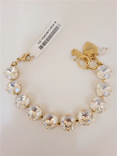 Amazing Mariana 8" Bijou Tennis Bracelet with Clear Moonlight Effects Swarovski Crystals from On A Clear Day Collection and Gold Plated