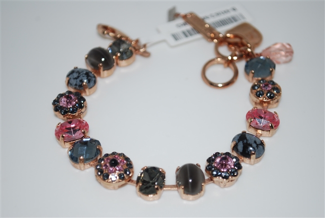Mariana 8" Statement Bracelet from the Madagascar Collection with Swarovski Crystal and Rose Gold Plated