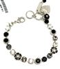 Mariana Rhodium Black Orchid Dainty Flower Bracelet