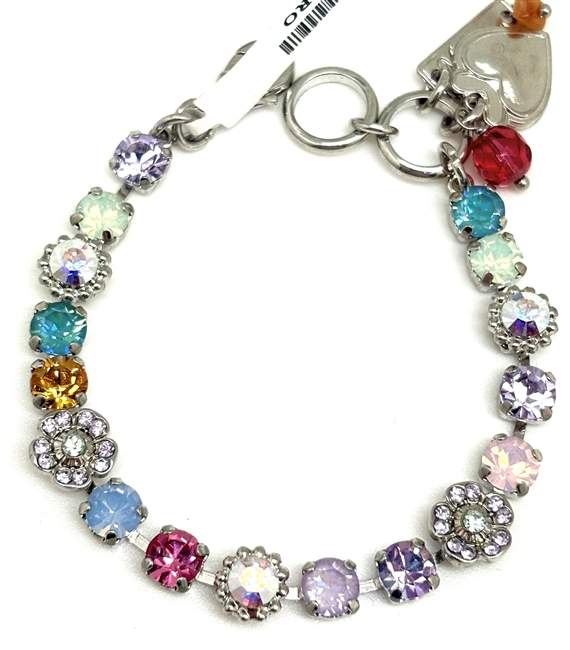 Mariana Rhodium Saltwater Taffy Dainty Flower Bracelet