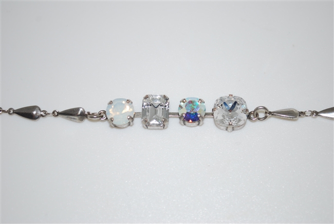 Mariana 8" On a Clear Day Crystal Bracelet with Silver Plating