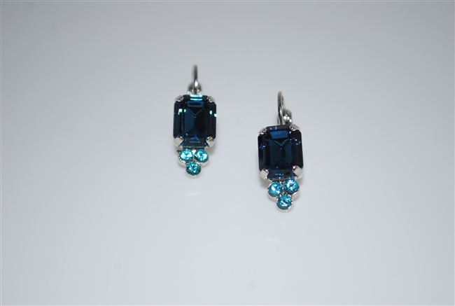 Mariana Rectangular earring  from the Frost Collection with Swarovski Crystals and Rhodium Plated