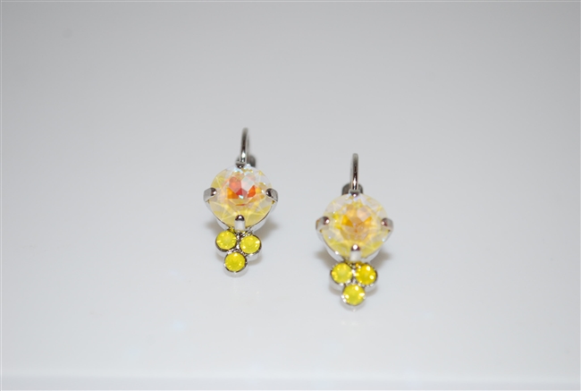 Mariana Earrings with Sun Kissed Sunshine Crystals and Rhodium Plated