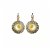 Cluster Disc Leverback Earrings in "Painted Lady"