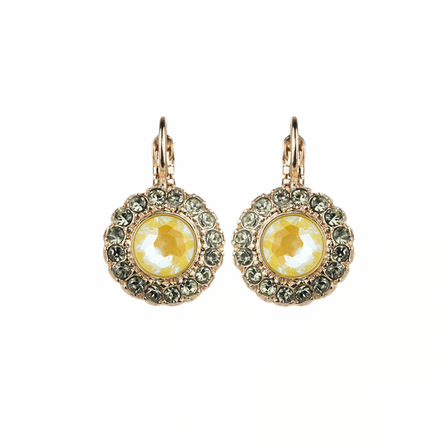 Cluster Disc Leverback Earrings in "Painted Lady"