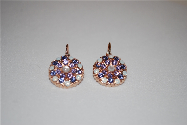 Mariana Guardian Earrings from the Purple Rain Collection with Swarovski Crystals and Rose Gold Plated