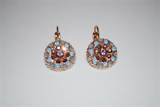 Mariana Guardian Earrings from the Rhopsode Collection with Swarovski Crystals and Rose Gold Plated.