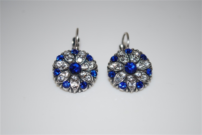 Mariana Guardian Earrings in Kentucky Colors with Silver Plating