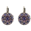 Mariana Guardian Earrings with Tanzanite and Light Amethyst Crystals and .925 Silver Plated.