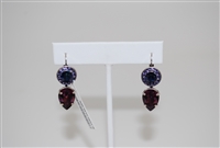 Reagatta" Teardrop Style Earrings from the Peacock Collection in .925 Silver Plating