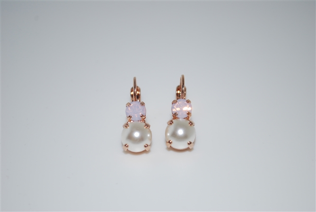 Mariana "Chloe" Round Drop Earrings from the Jamaica Collection with Rose Gold Plated