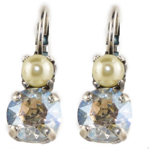 Mariana "Chloe" Round Drop Earrings from the Champagne and Caviar Collection with Swarovski Crystals .925 Silver Plated