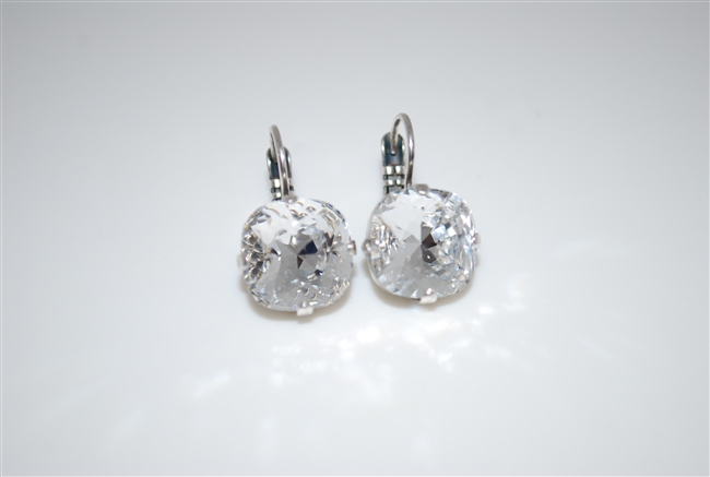 Mariana "Bijou" Drop Earrings with Clear Swarovski Crystals from the On a Clear Day Collection .925 Silver Plated