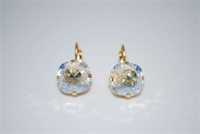 Mariana "Bijou" Drop Earrings with Clear Moonlight Effects Swarovski Crystals from the On a Clear Day Collection Yellow Gold Plated