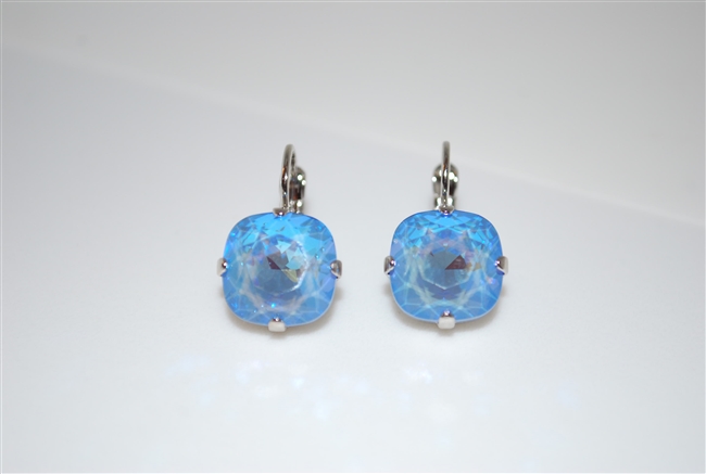 Mariana "Bijou" Drop Earrings with Ocean "Sun Kissed"  Swarovski Crystals with Rhodium Plated