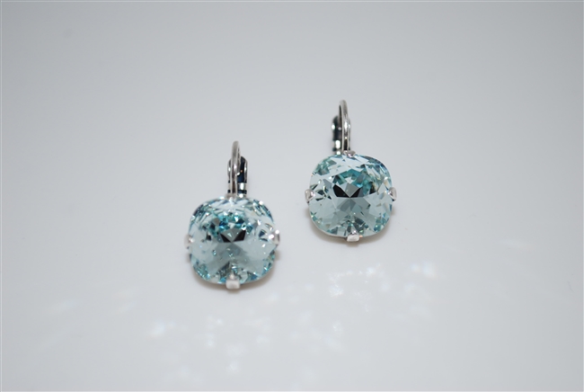 Mariana "Bijou" Drop Earrings with Light Azura Swarovski Crystals from the Aruba Collection .925 Silver Plated