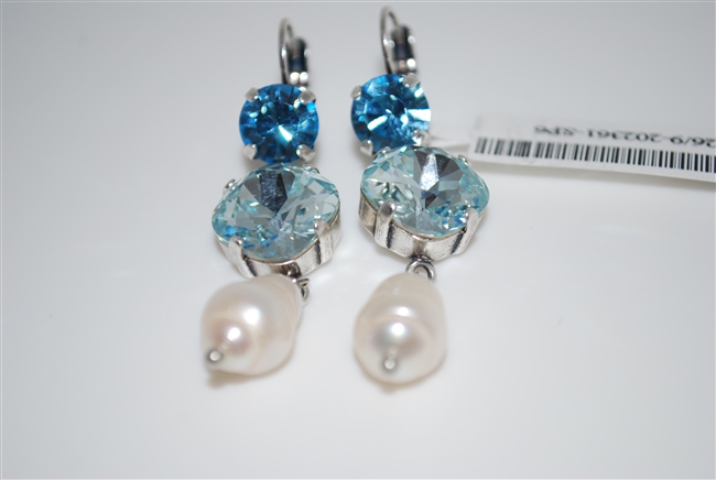 Mariana Statement Earrings from the Aruba Collection with Swarovski Crystals and .925 Silver Plated