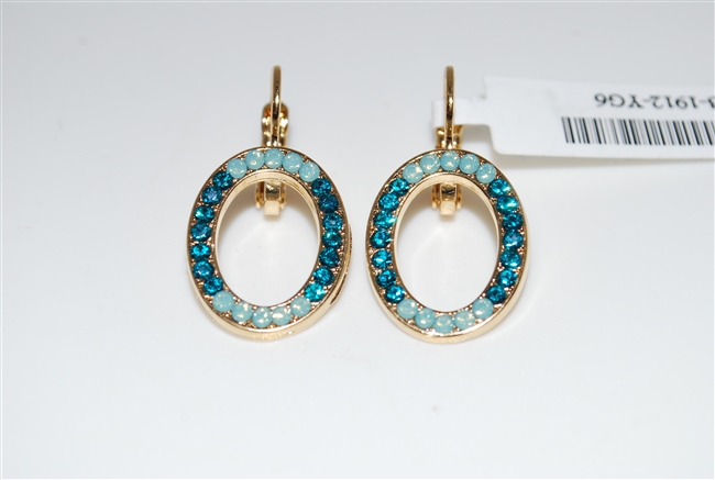 Mariana Circular Ivy Earrings in Yellow Gold Plating