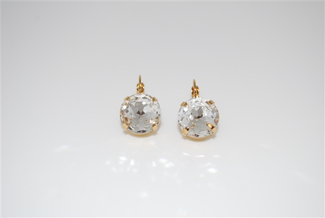 Mariana  Large Crystal On a Clear Day Earrings in Yellow Gold Plating