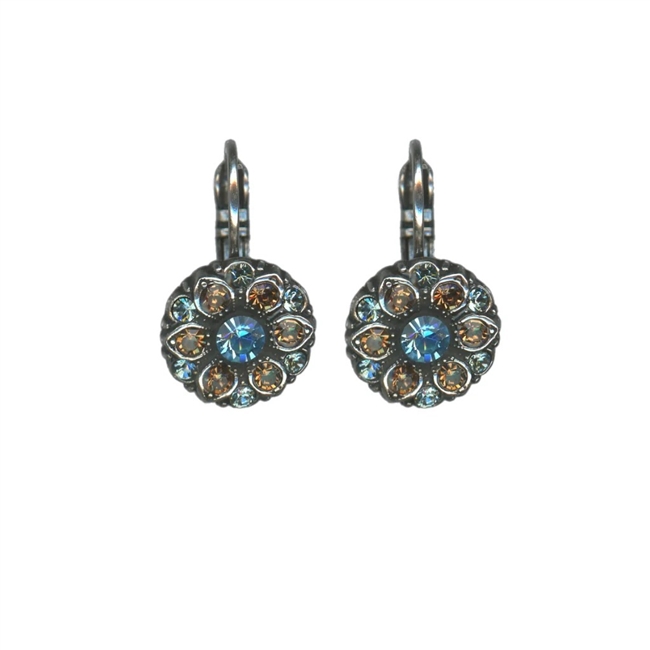 Medium Guardian Angel Leverback Earrings in "Forget Me Not"