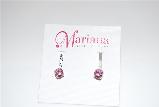 Mariana Studs with a high quality crystals in Light Rose and .925 Silver Plated