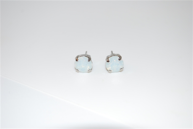 Mariana White Opal Crystal .925 Silver Plated Post Earrings