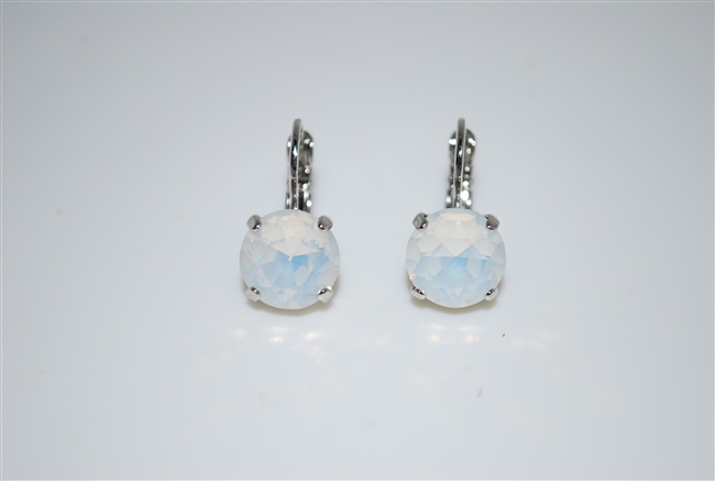 Mariana earrings with White Opal Swarovski Crystals and .925 Silver Plated