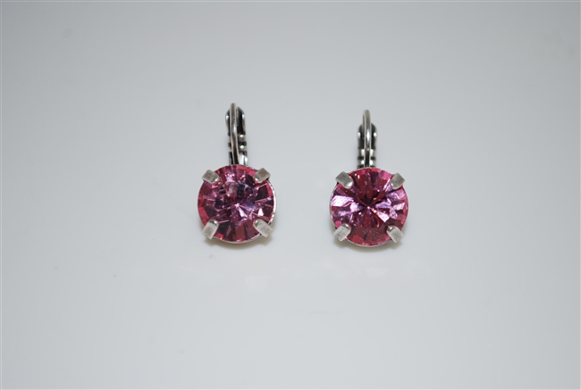 Mariana "Monarch" earring with  Light Rose Swarovski Crystals and .925 Silver Plated