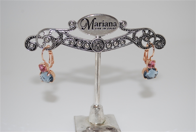 Mariana "Julie" Drop Earrings from the Madagascar Collection with Swarovski Crystals and Rose Gold Plated