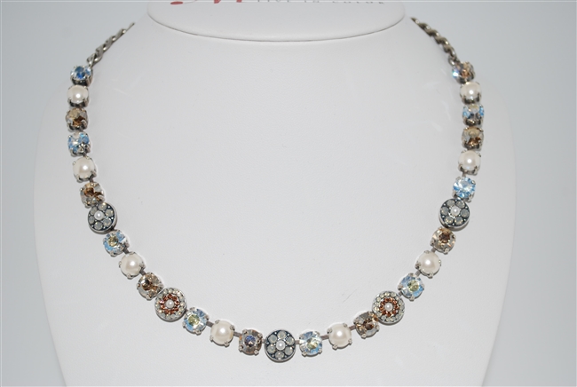 Mariana 13" Glisten Statement Necklace from the Champagne and Caviar Collection with Swarovski Crystals and .925 Silver Plated