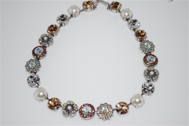 Mariana Statement Necklace from the Champagne and Caviar Collection and .925 Silver Plated