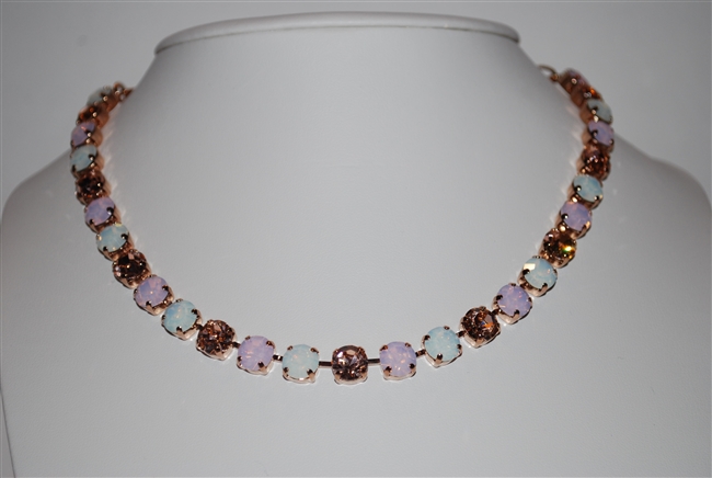 Mariana "Bette" 18" Necklace from the Tiara Day Collection with Swarovski Crystals and Rose Gold Plated