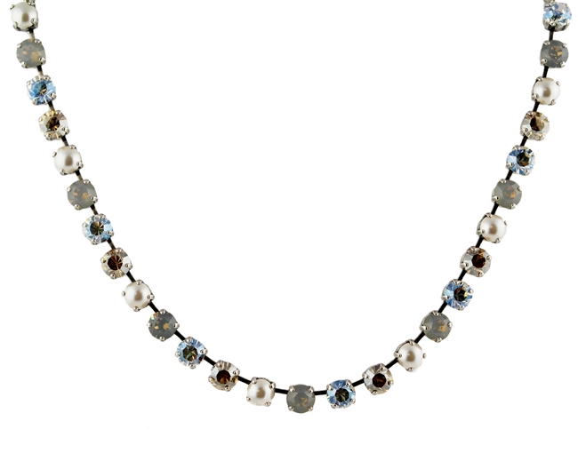 Mariana "Bette" 18" Necklace from the Champagne and Caviar Collection with .925 Silver Plated