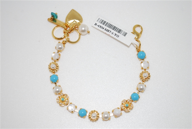 Mariana Dainty Flower Bracelet Polar Paradise Collection in Yellow Gold Plating