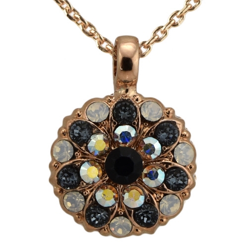 Mariana Guardian Angel Necklace Pendant from the Mood Indigo Collection with Swarovski Crystals and Rose Gold Plated