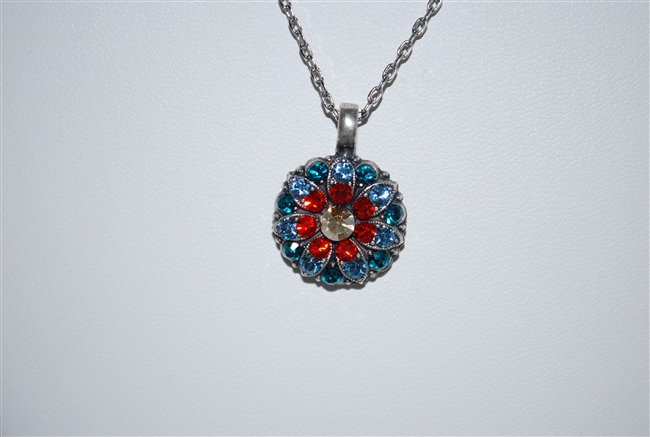 Mariana Guardian Angel Pendant Necklace from the Tinsel Collection with Swarovski Crystals .925 Silver Plated.